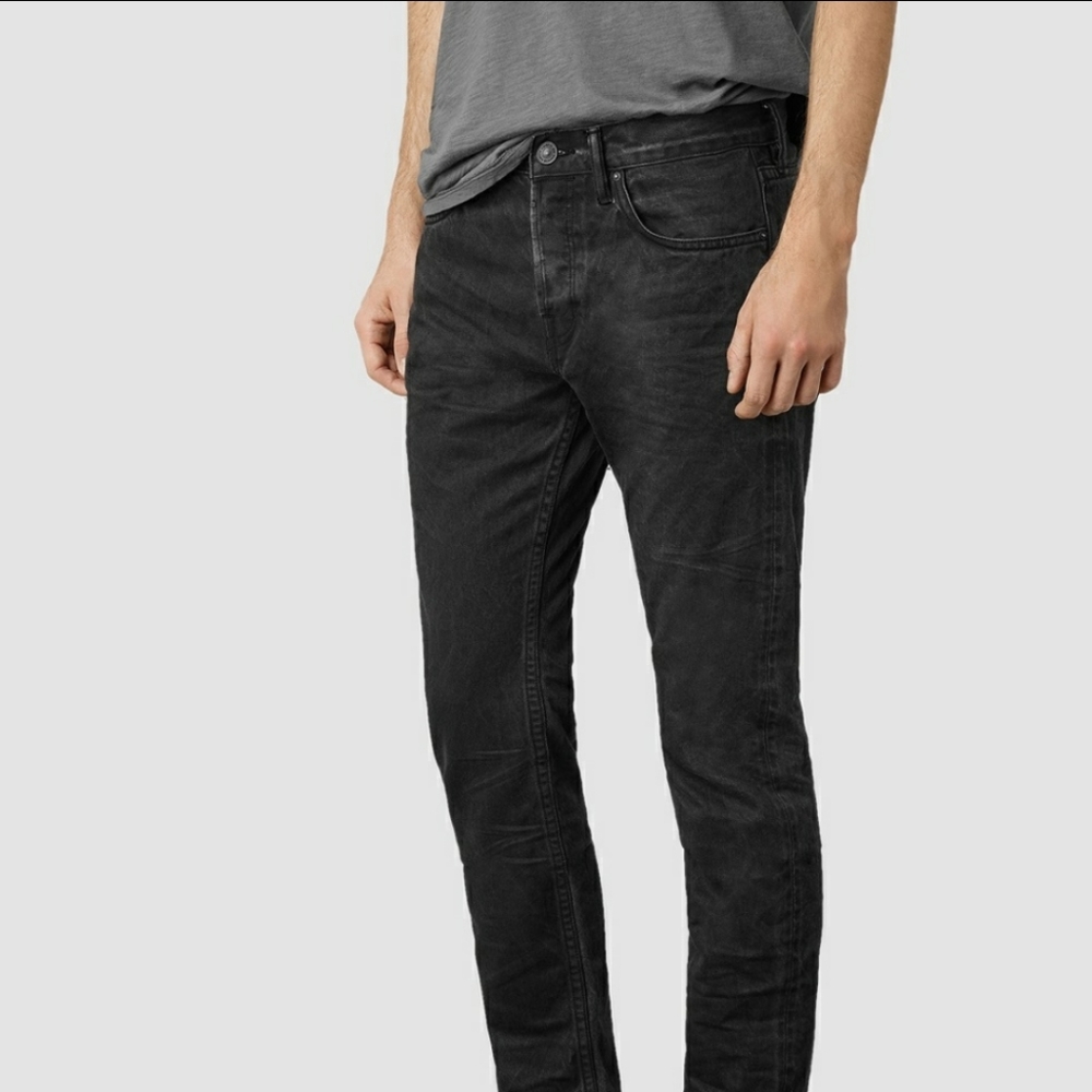 All Saints Pistol Fit Jeans Size 33 Black